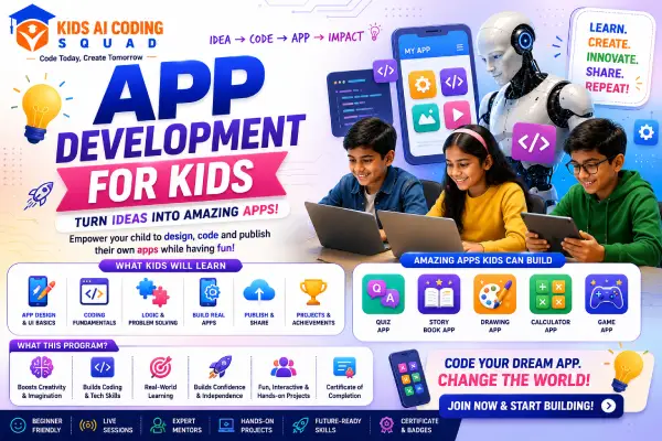 App Development for Kids Age 9 to 14