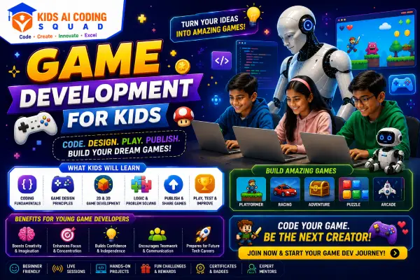 Game Development for Kids Age 9 to 14